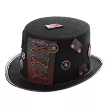 Retro Goth Steampunk Top Hat Con String Gear Cosplay Costume