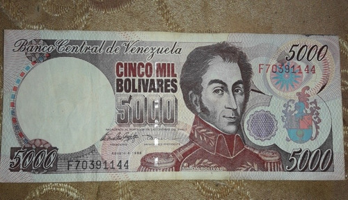 Billete De 5000 Bolívares
