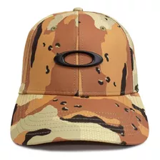 Boné Masculino Oakley Tican Camo Desert Original Aba Curva