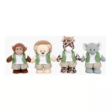 Quarteto Infantil Menino Bebe Safari Selva P/nichos Kit 4 Pc