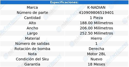 Bomba Agua K-nadian Sprint V8 5.0l 76 Foto 3