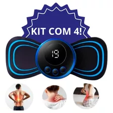 Kit 4 Massageador Portátil Recarregavél Dor Pescoço Coluna 