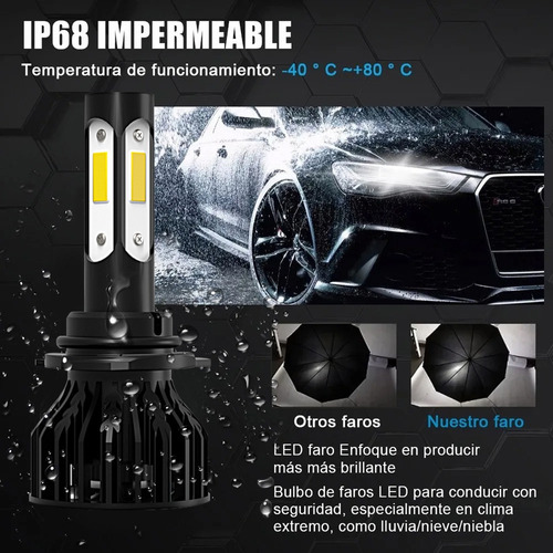 Kit De Focos Led 9005 9006 2504 Para Dodge Journey 2015-2019 Foto 4