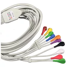 Cable Paciente Ergometria Tipo Cardiovex Eccosur Punta Snap.