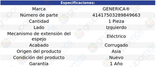 (1) Espejo Izquierdo Elect Generica L200 Del 2016 Al 2019 Foto 2