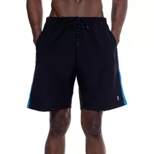 Shorts Tactel Elástico Dry Fit Bolsos Com Cordão Praia