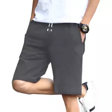 Pantalones Cortos Hombre Cargo Short Jogging Deportes Lino 