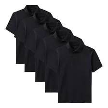 Kit 5 Camiseta Polo Basica Masculina Malwee 100% Algodão