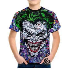 Camiseta Do Coringa Joker Infantil Masculina Roupas Blusa