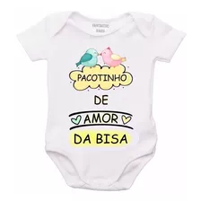 Body Bebê Frases Pacotinho De Amor Da Bisa F331