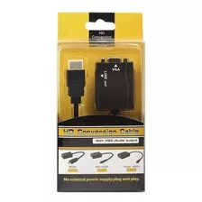  Conversor Adaptador De Video Hdmi Para Vga Com Audio P2