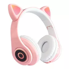 Audifonos Oreja De Gato B39 Overear Música Bt5.0 Color Rosa