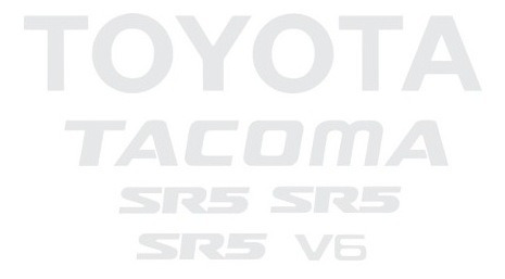 Sticker Toyota Tacoma Sr5 Pick Up Para Tapa De Batea Foto 2