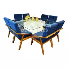 Comedor 8 Sillas Cristal Onix Comedores Moderno