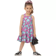 Vestido Infantil Verão Corações Fakini Playground