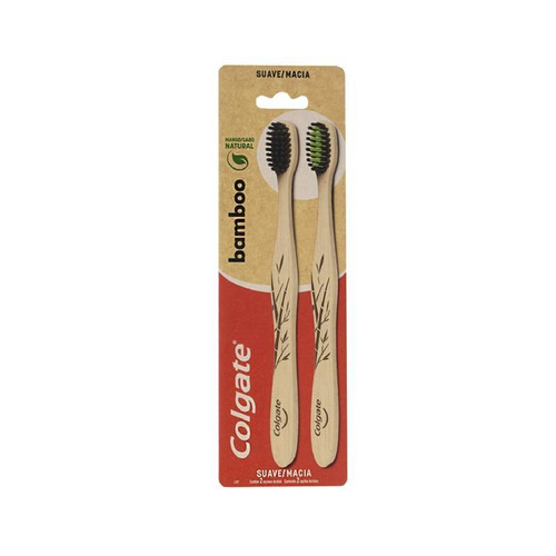 Cepillo Dental Colgate Bamboo Charcoal Pack X 2 Unidades