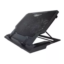 Cooler Notebook 12/17 Doble Ventilador 14cm Alto Rendimiento Color Negro Color Del Led Azul