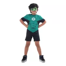 Fantasia Lanterna Verde Infantil Curta Licenciado Dc