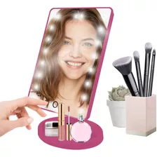 Espejo Maquillaje Luz Led Tipo Hollywood Tocador Usb O Pilas