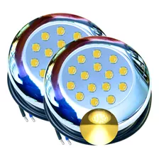 02pçs Luminária Led P/ Piscinas Lagos 15w 12v Ip68 Mono Inox