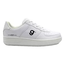 Zapatillas Sneakers Hombre Gummi Force Air Urbanas Blancas