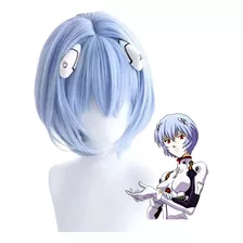 Peluca Neon Genesis Evangelion Anime Rei Ayanami Cosplay