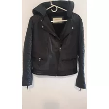 Campera Cardon Cuero Talle M Sin Uso Capucha Desmontable