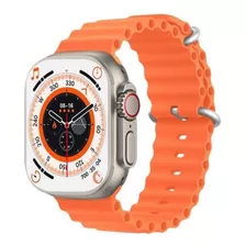Smartwatch Reloj Sports T800 Ultra Carga Inalambrica Naranja