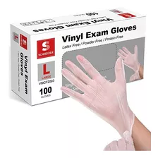 Schneider Guantes De Examen De Vinilo Transparente, Sin Lá.