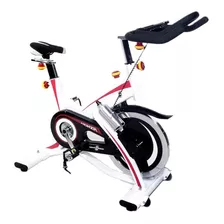 Bicicleta Spinning Estática Monza Banda Prof Sportfitnes Gym Color Blanco