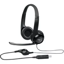 Logitech H390 Headset Usb Voip Micro Fone Volume Pc Notebook