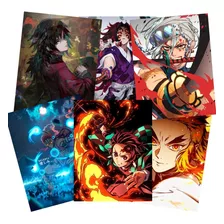 12 Posters Demon Slayer ( Kimetsu No Yaiba ) Tamaño Carta