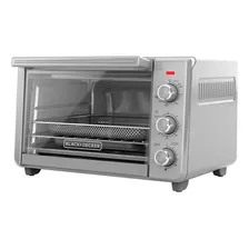 Horno Tostador De Mesa Freidora De Aire Black And Decker Color Plateado