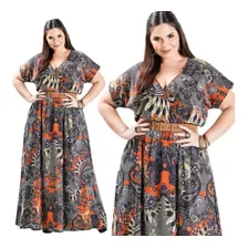 Vestido Plus Size Longo Senhora Evangélico Frete Grátis