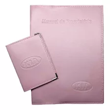 Kit Porta Manual Rosa E Acessório Kia