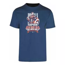 Camiseta Remera A La Base Marvel Capitán América Ub