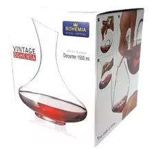 Decantador Oxigenador De Vino Cristal Bohemia 1500ml.