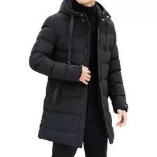 Campera Hombre Inflada Parka Larga Abrigada Invierno Capucha