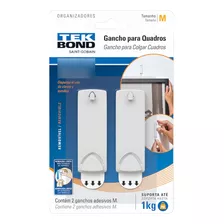 Gancho Plastico P/ Fixação Quadros Tek Bond M Até 1kg