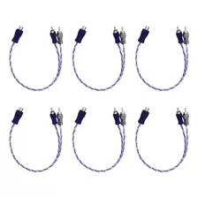 6 Unid Cabo Y Rca 30cm Tech One Svart Roxo 2 Macho 1 Fêmea