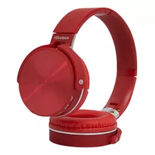 Fone De Ouvido Wireless Bluetooth Headset Microfone Vermelho