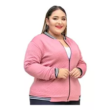 Jaqueta Plus Size Bomber Matelass De Frio Com Bolso Feminino