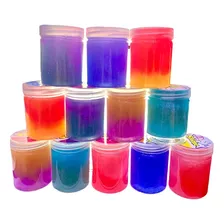 Pack 12 Slime Cristal Colores Sorpresa Cumpleaños 1800gramos