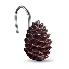 Chictie Pinecone Ganchos Para Cortina De Ducha, Ganchos Deco