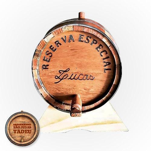 Barril Tonel Amburana 5 Litros Cachaça Pinga Whisky Uisque