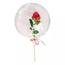 Globo Burbuja Con Rosa Para Día De San Valentín Decorativa