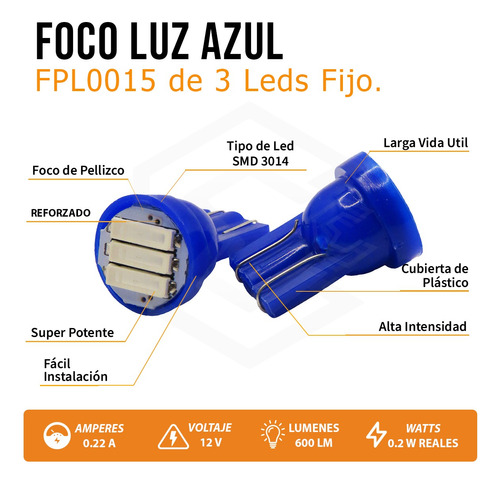 Kit 50 Focos De Pellizco 3 Leds Grande Super Potente Foto 9