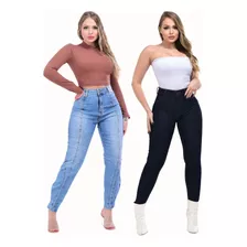 Kit Calça Jeans Baggy E Cigarrete Feminina