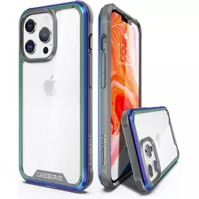 Funda Para iPhone 13 Pro Max 6.7 Transparente Borde Alumi...