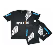 Conjunto Dryfit Niños/as Free Fire Angelical Remera + Short 